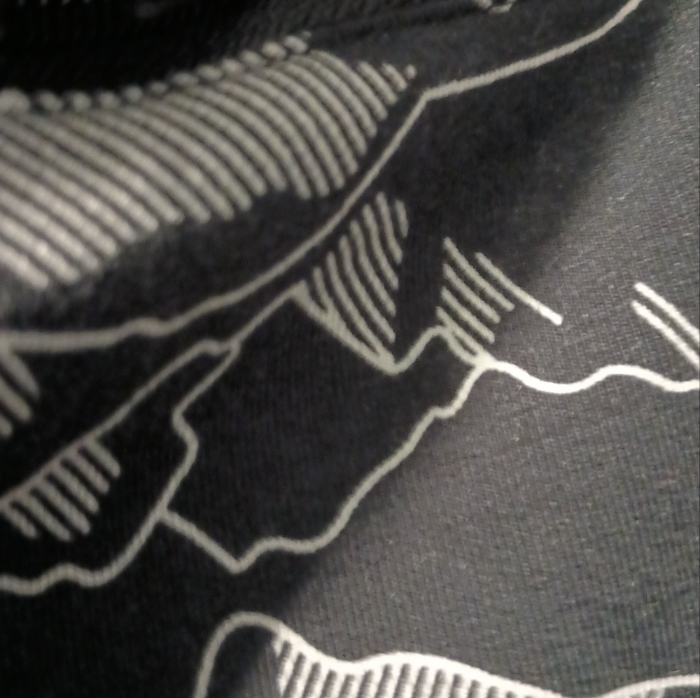 Black and White Patterned Joggers - Picture 4 of 5